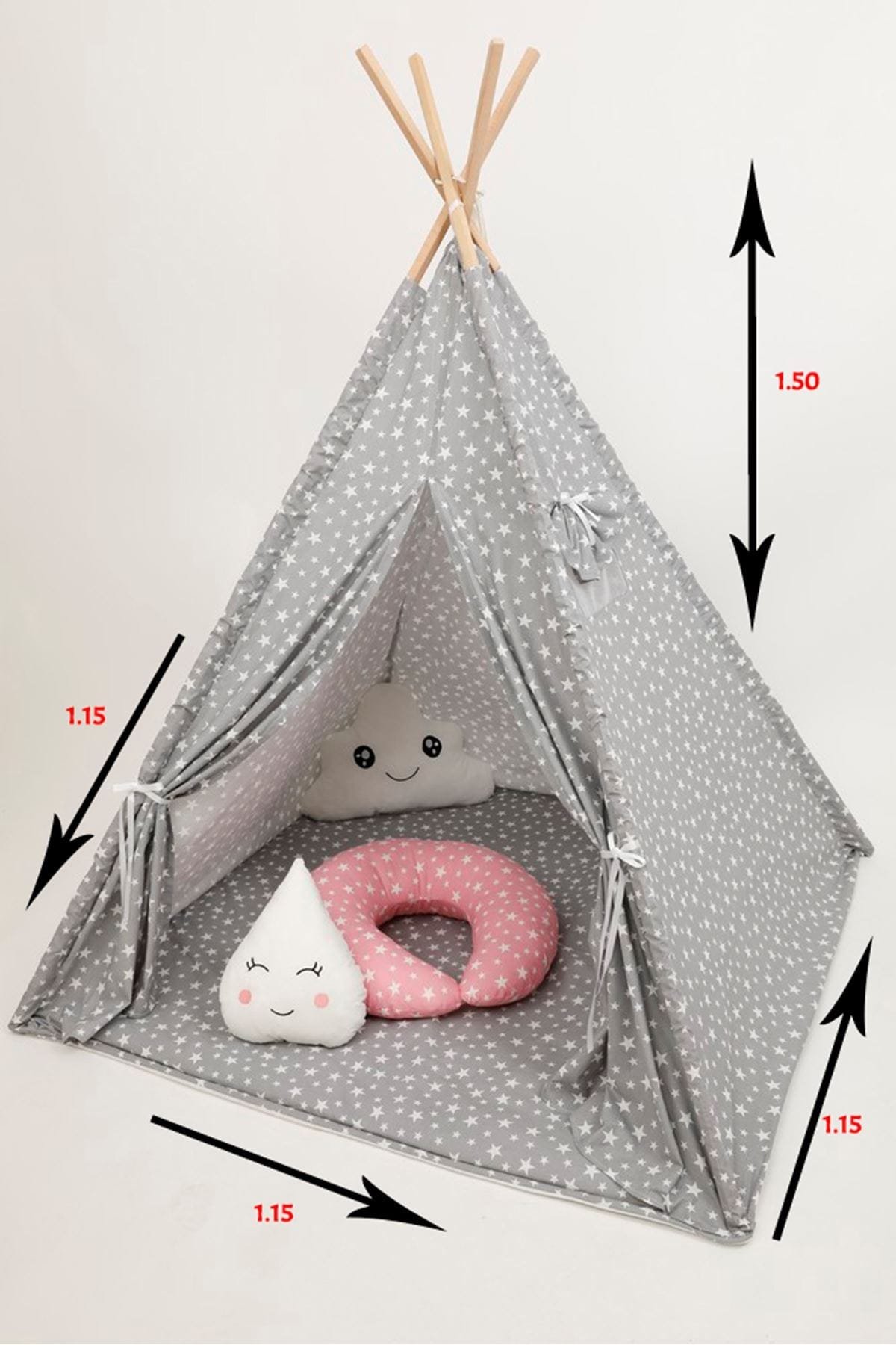 Teepee Playing Tent grey product thumbnail 2