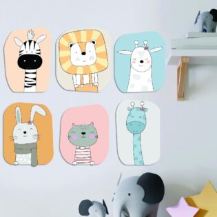 Cute animals wooden set