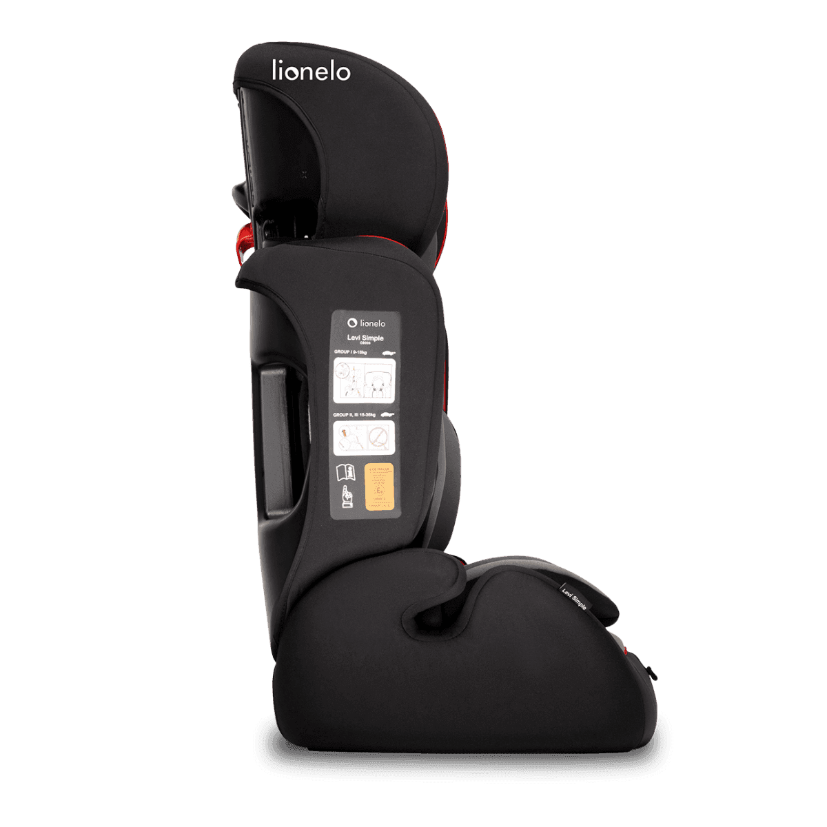 Lionelo Levi Simple Sporty Black – child safety seat 9-36 kg product thumbnail 5