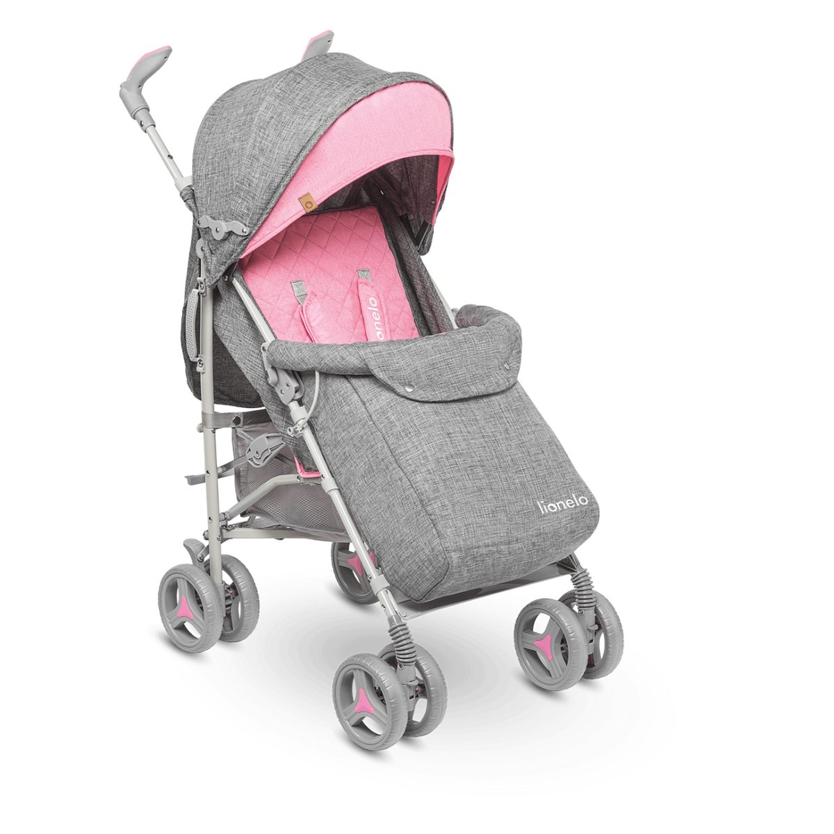 Pink and gray stroller best sale