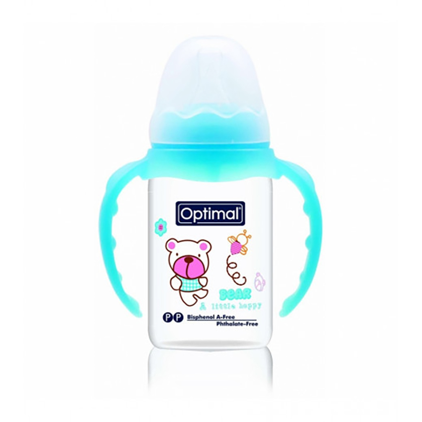 Optimal Slim Waist Feeding Bottle with handle (140 ml) Blue - Ozey Home