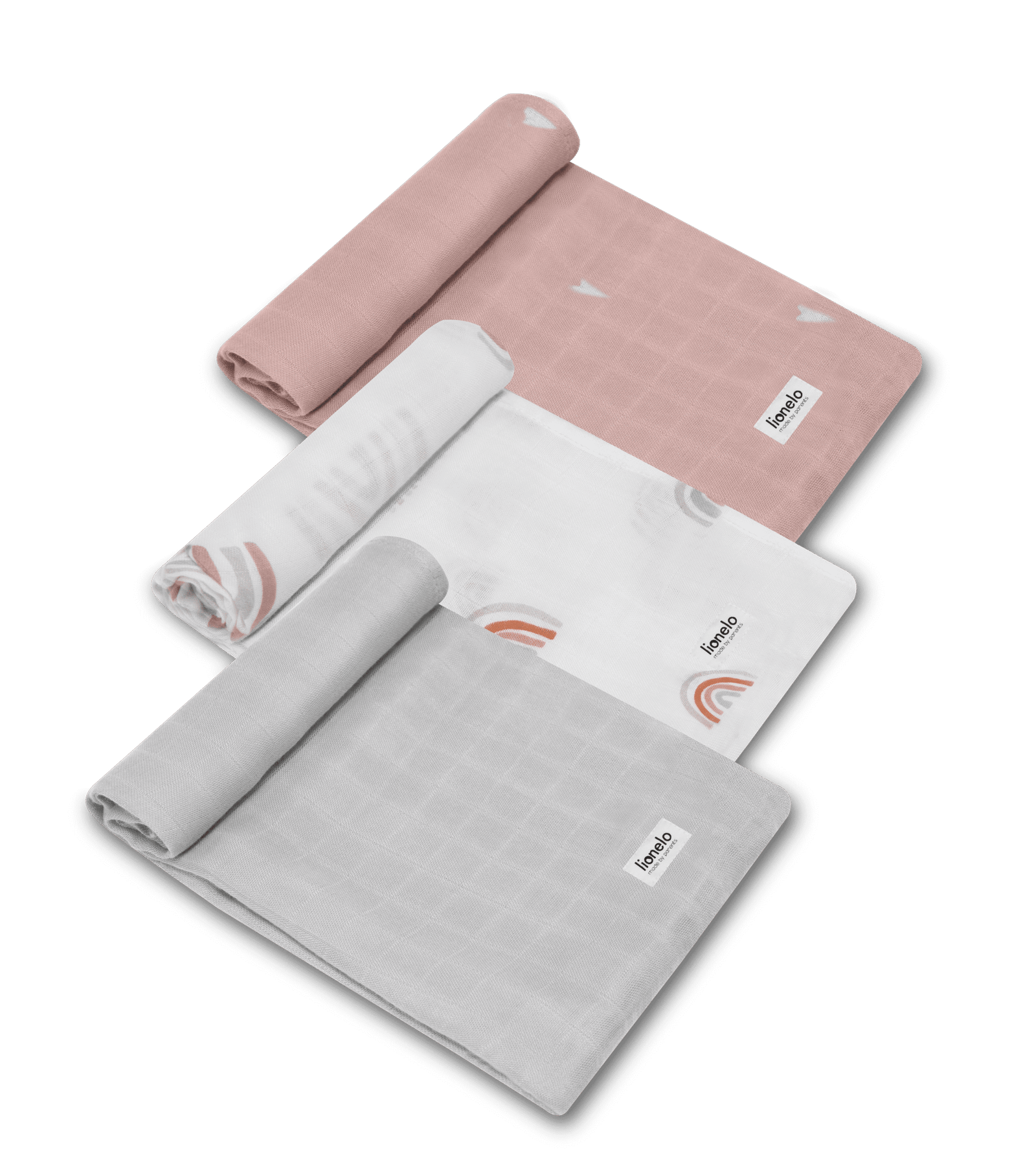 Lionelo Swaddle Bamboo Box, Rainbow