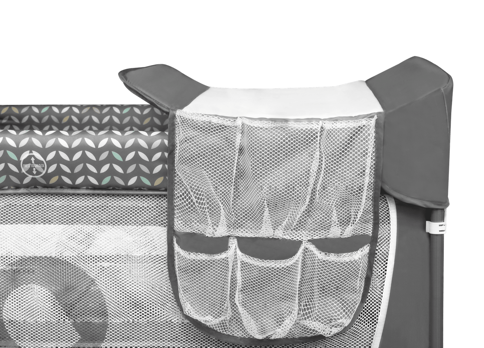 Lionelo Flower Grey Scandi — Cot 2in1 - Image 15