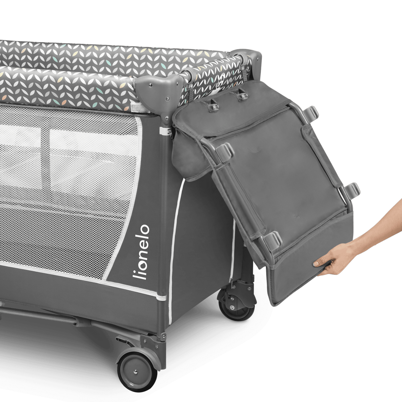 Lionelo Flower Grey Scandi — Cot 2in1 - Image 13