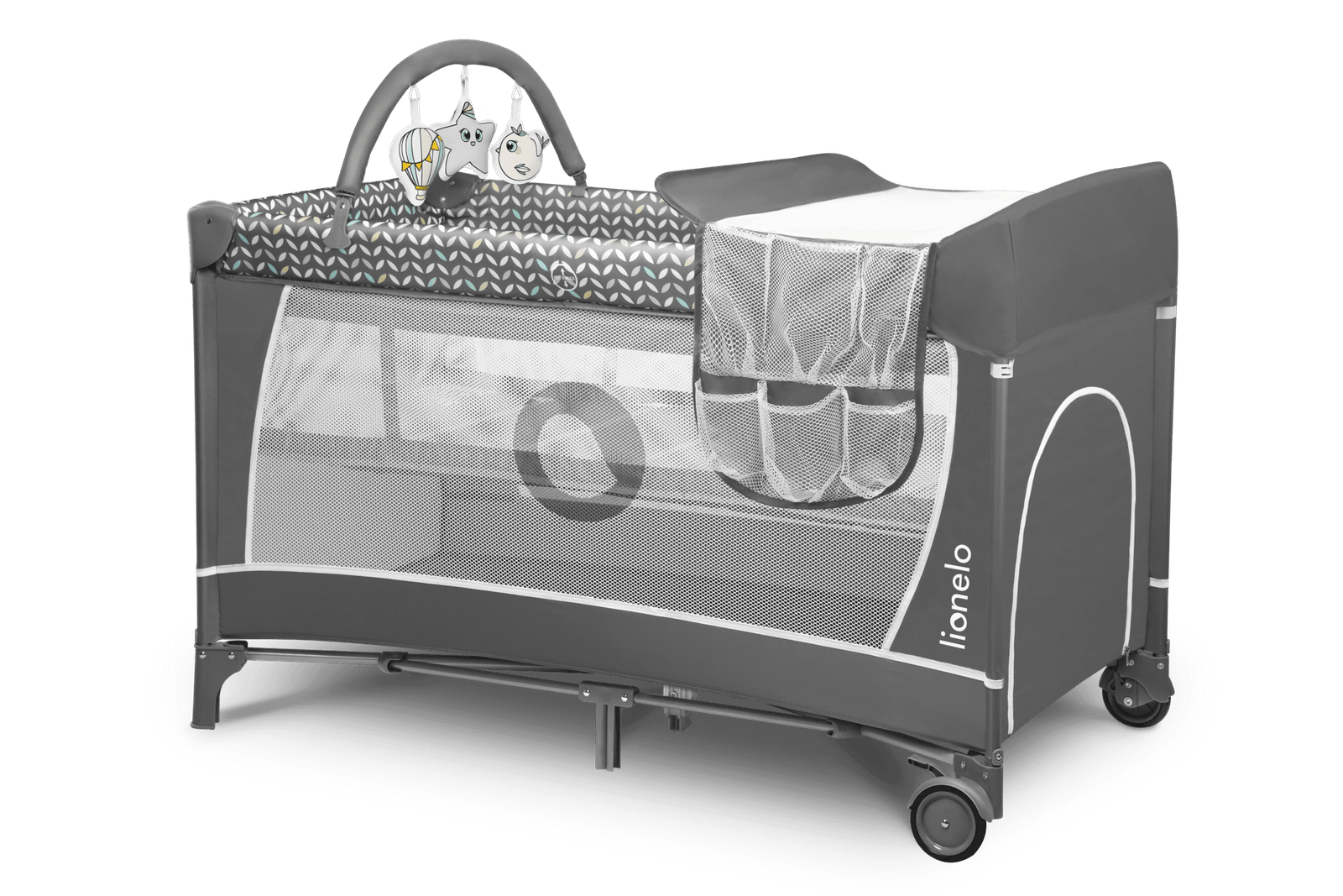 Lionelo Flower Grey Scandi — Cot 2in1 - Image 20