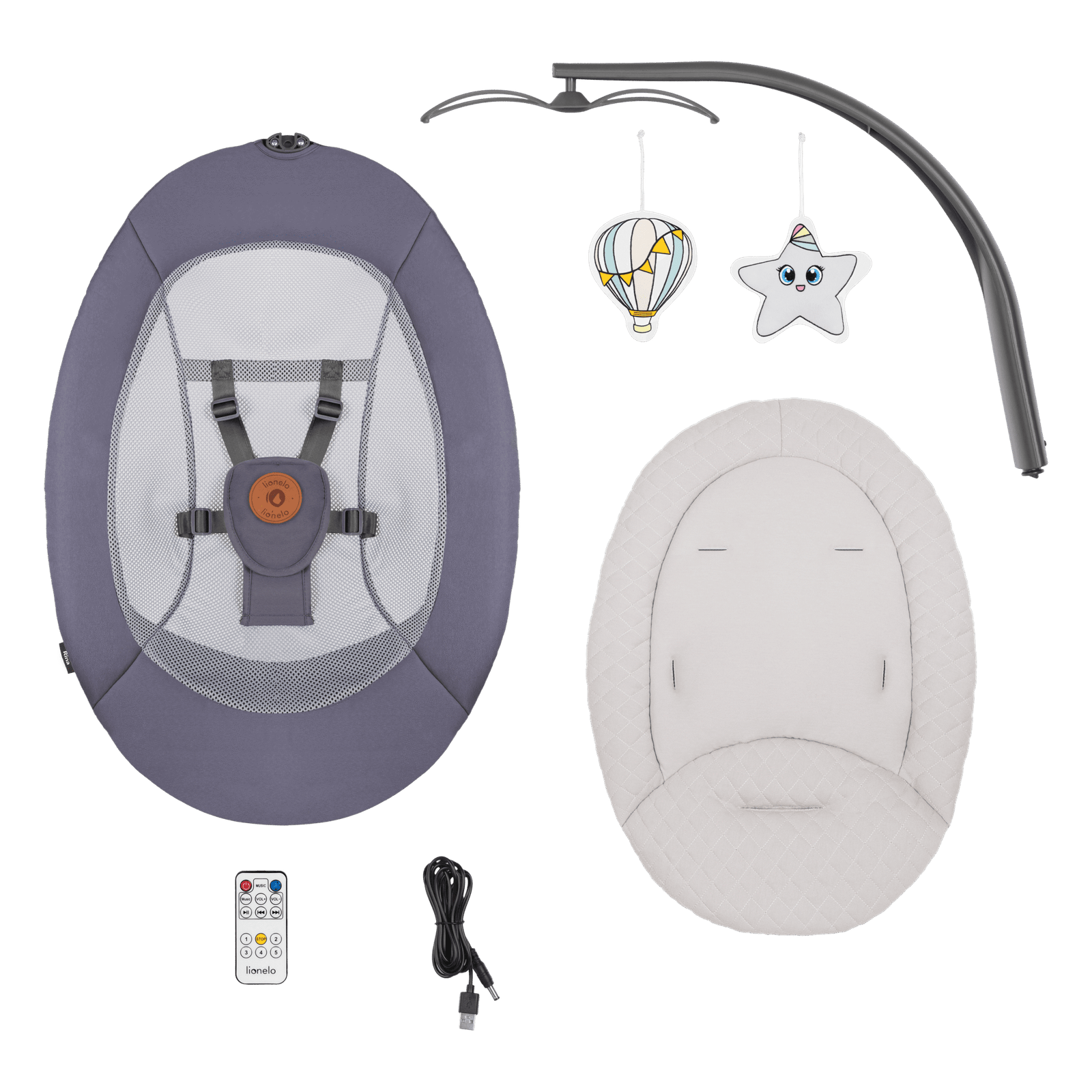 Lionelo Ralf Grey Graphite— Bouncer – rocker product thumbnail 17