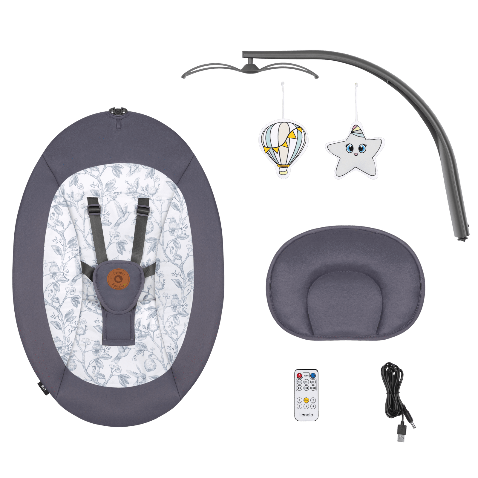 Lionelo Ralf Grey White — Bouncer – rocker product thumbnail 20