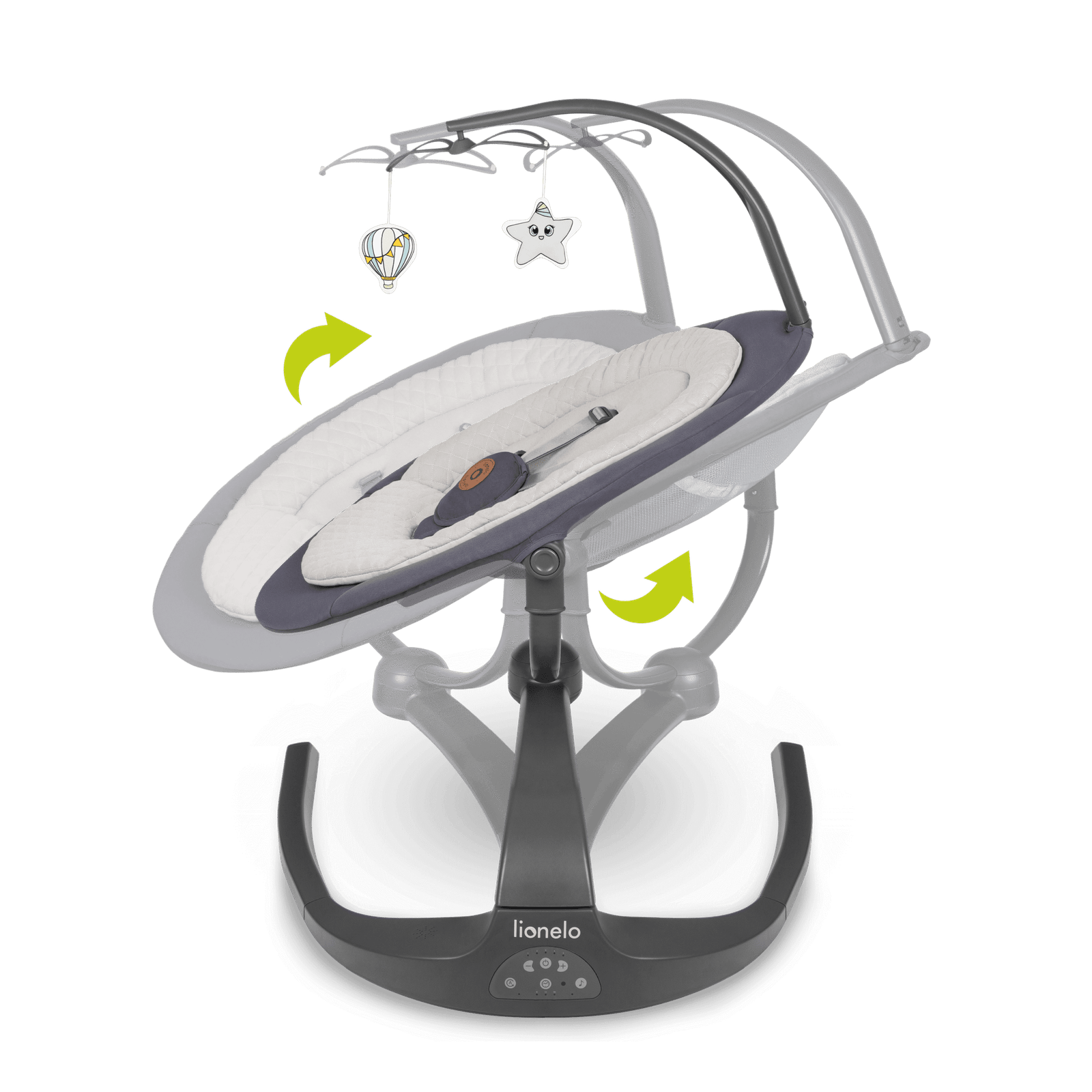Lionelo Rina Grey Concrete — Bouncer – rocker product thumbnail 6
