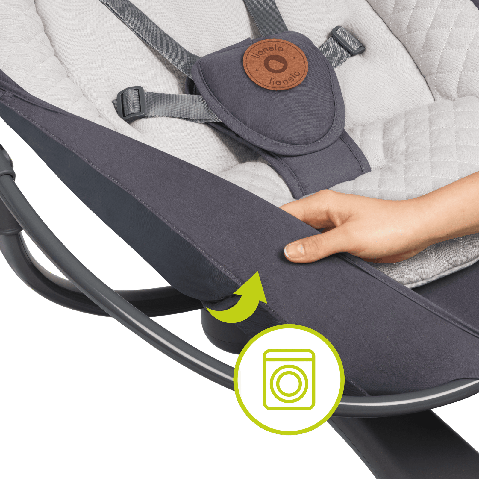 Lionelo Rina Grey Concrete — Bouncer – rocker product thumbnail 5