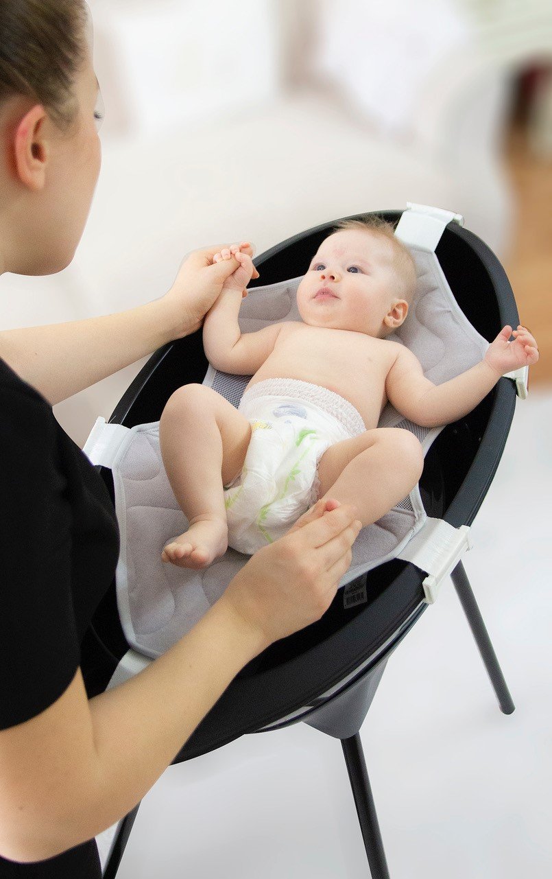 BABYJEM Elegant Foot TUB - Vasca Da Bagno Per Bambini Con Gambe In Ferro, Capacità 38 Litri, Colore Nero