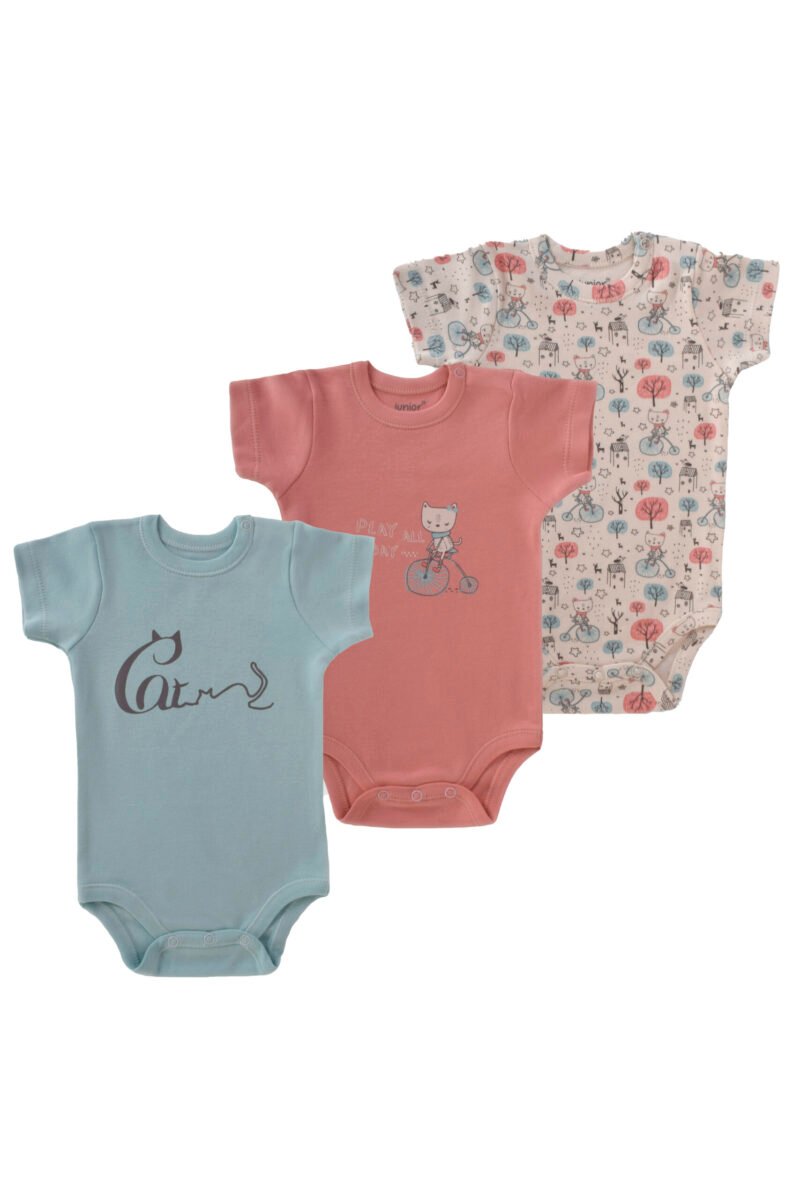 Junior Bodysuit short Sleeve happy kitty product thumbnail 5