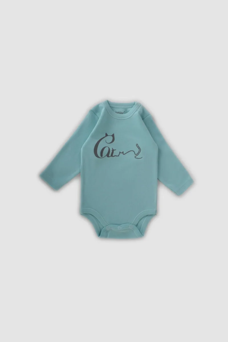 ⁦Junior Bodysuit Long Sleeve happy kitty⁩ - الصورة ⁦4⁩