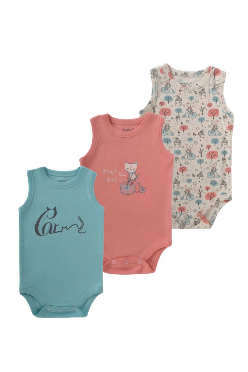 Junior Bodysuit Sleeveless happy kitty product thumbnail 5