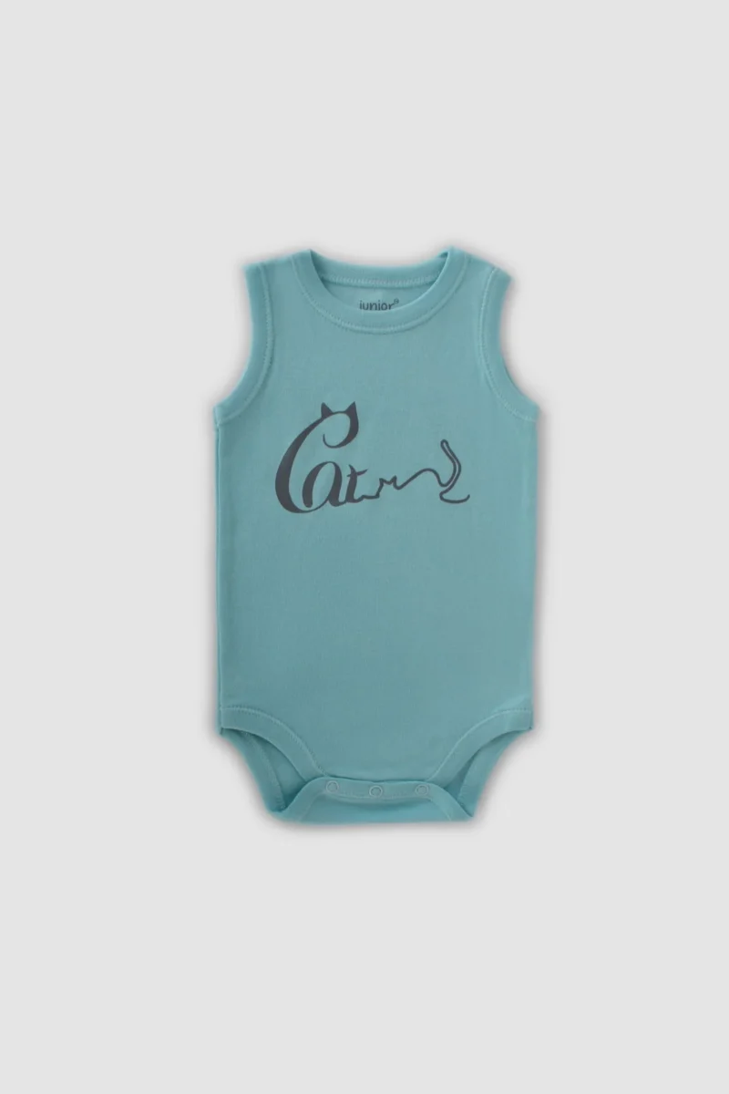 ⁦Junior Bodysuit Sleeveless happy kitty⁩ - الصورة ⁦4⁩