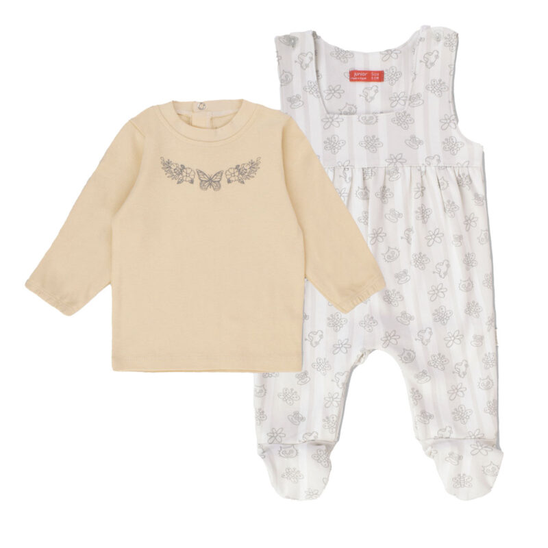 Junior Printed Romper + T-Shirt Butterfly, 3-6M