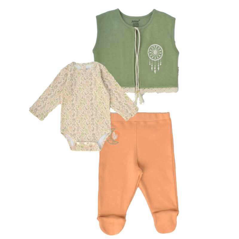 Junior Printed Set Body + Pants + Jacket Dreamcatcher, 0-3M