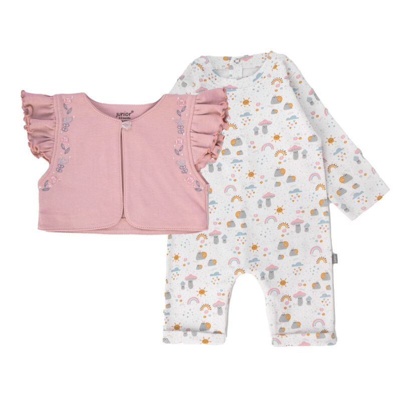 Junior Jacket + Printed Romper Small cute, 0-3M