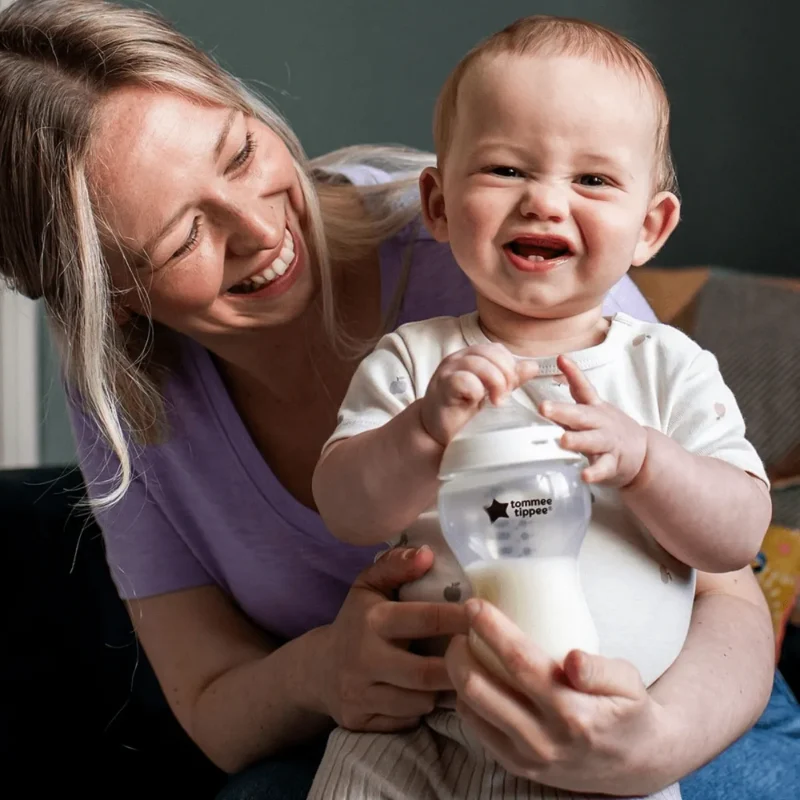 ⁦Tommee Tippee Closer to Nature 340 Ml/11 Floz Feeding Bottle, 3 Month+ X2⁩ - الصورة ⁦3⁩