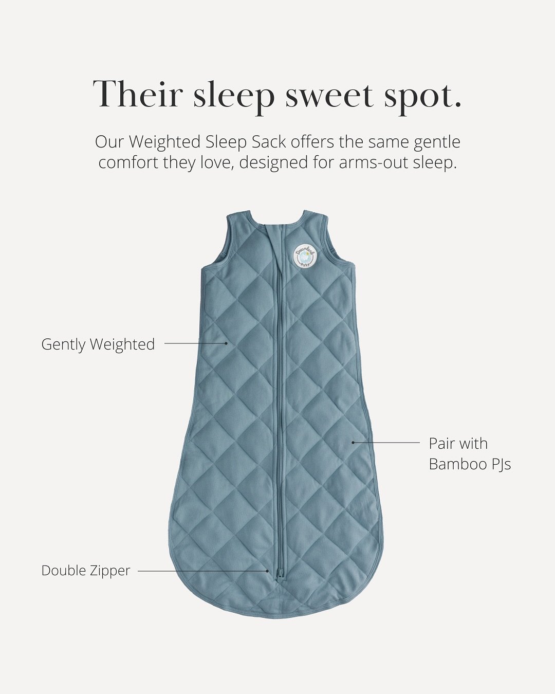 Dream Weighted Sleep Sack, Misty Mauve, 0-6 Months product thumbnail 4