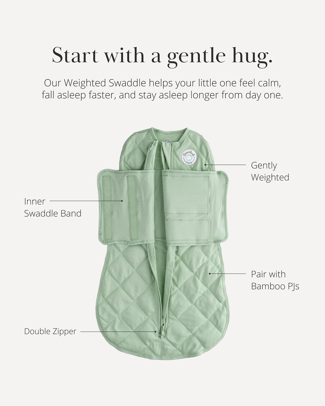 Dream Weighted Sleep Swaddle, Dusty Rose, 0-6 Months product thumbnail 5