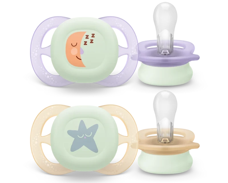 Philips AVENT Ultra Air Nighttime fopspeen 18M 2 stuks SCF376/23
