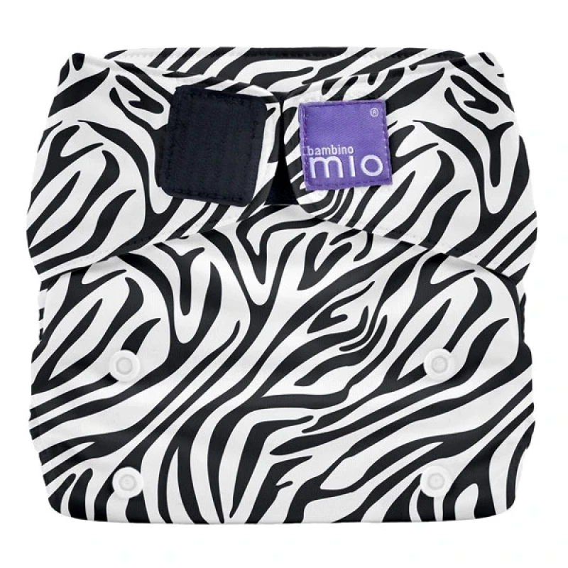 Bambino Mio Reusable Miosolo all-in-one Nappy, onesize, Zebra Stripes