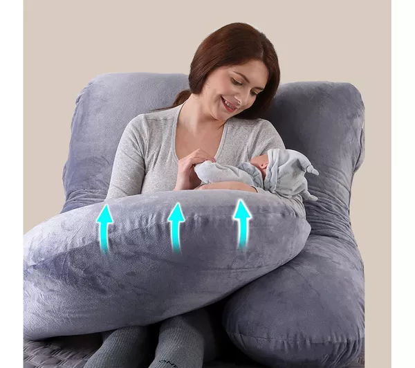 Momcozy Pregnancy Pillow U Shaped (Grey) product thumbnail 4