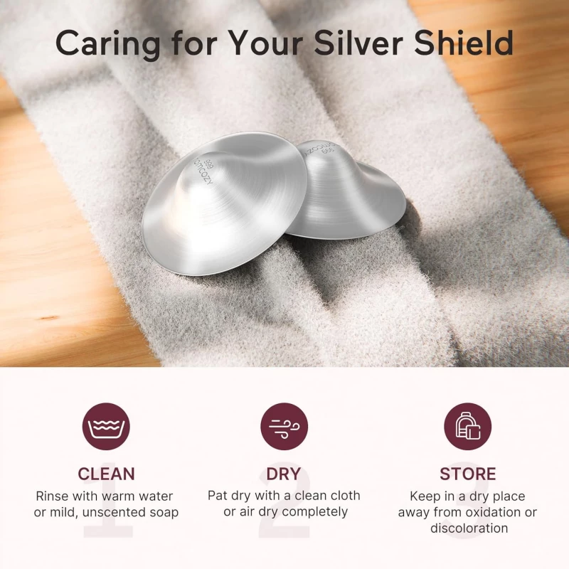 Momcozy Silver Nipple Shields XL 55MM product thumbnail 4