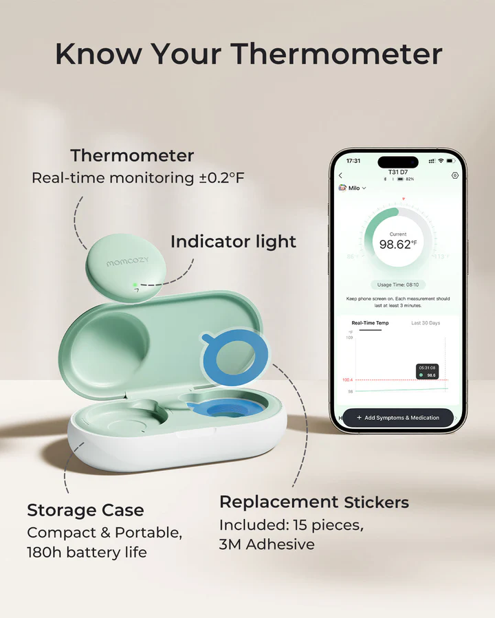 Momcozy Smart Baby Thermometer & CozyBreath – Medical-Grade Accuracy product thumbnail 2