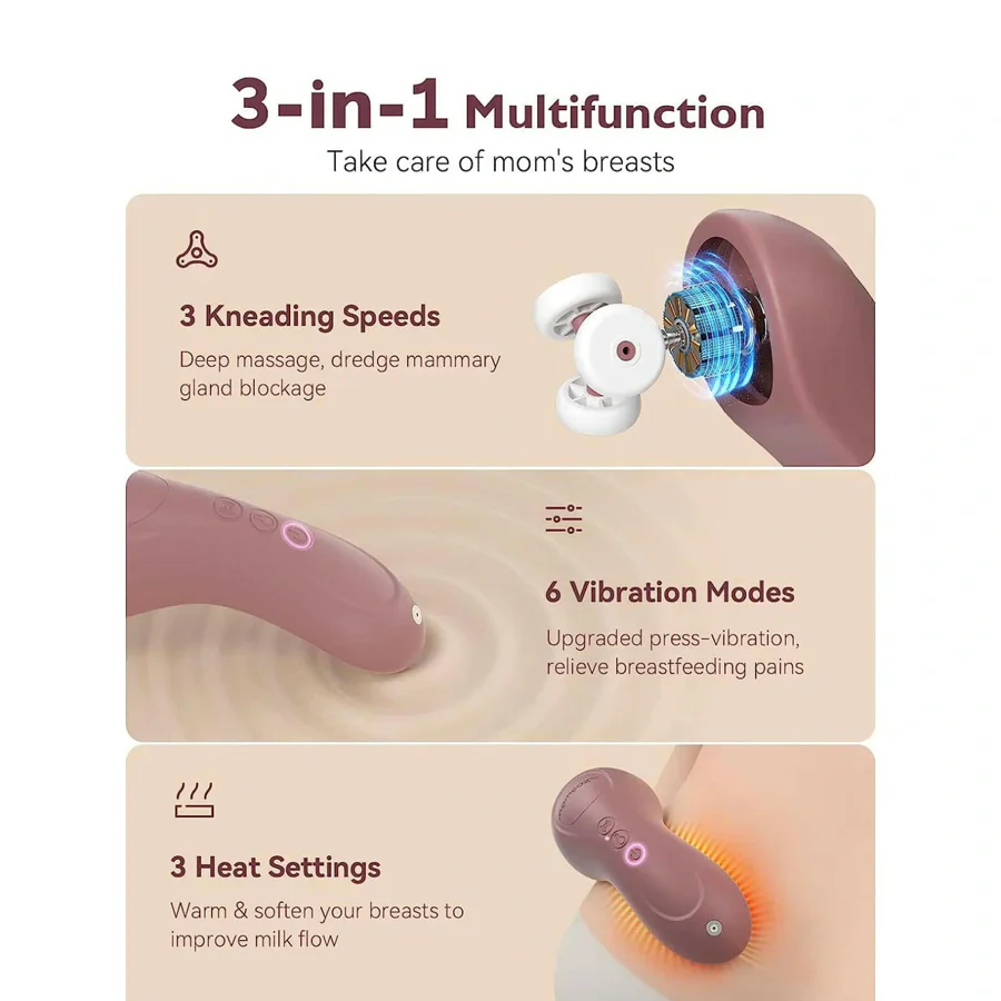 Momcozy 3-in-1 Kneading Lactation massager product thumbnail 2