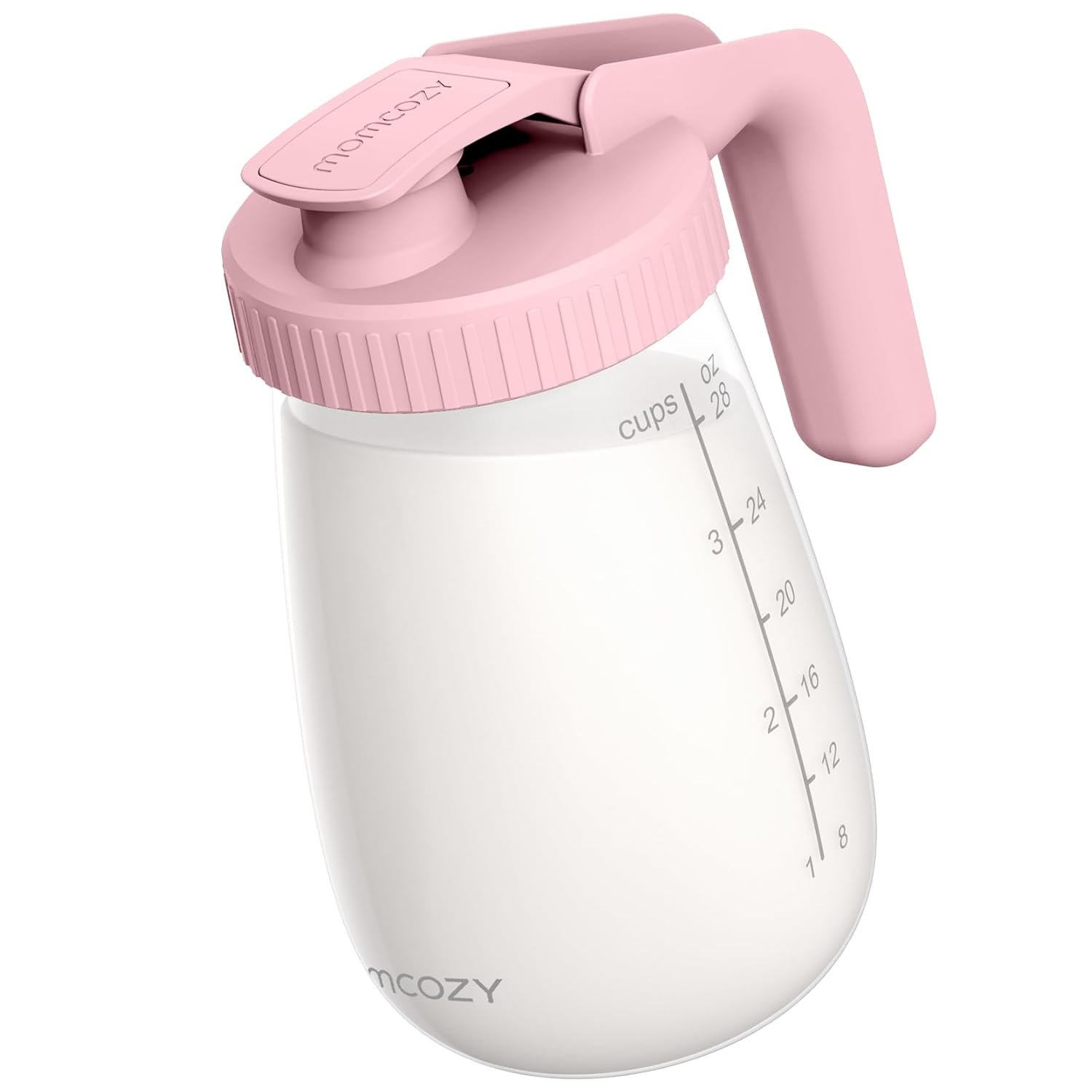 Momcozy Breast Milk Storage Glass Container (32oz), Pink