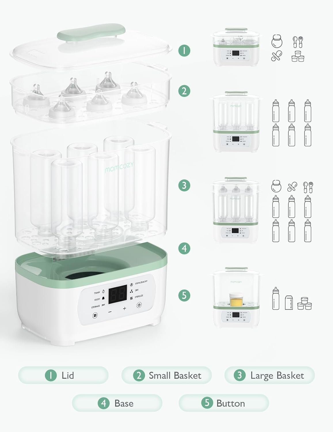 Momcozy Bottle 8 in 1 Sterilizer and Dryer product thumbnail 6