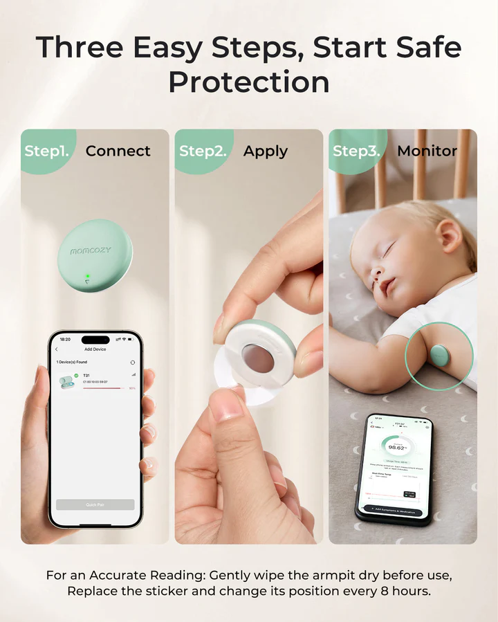 Momcozy Smart Baby Thermometer & CozyBreath – Medical-Grade Accuracy product thumbnail 6