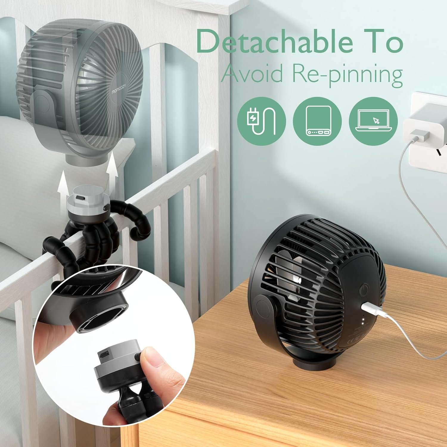 Momcozy Portable Stroller Fan product thumbnail 5