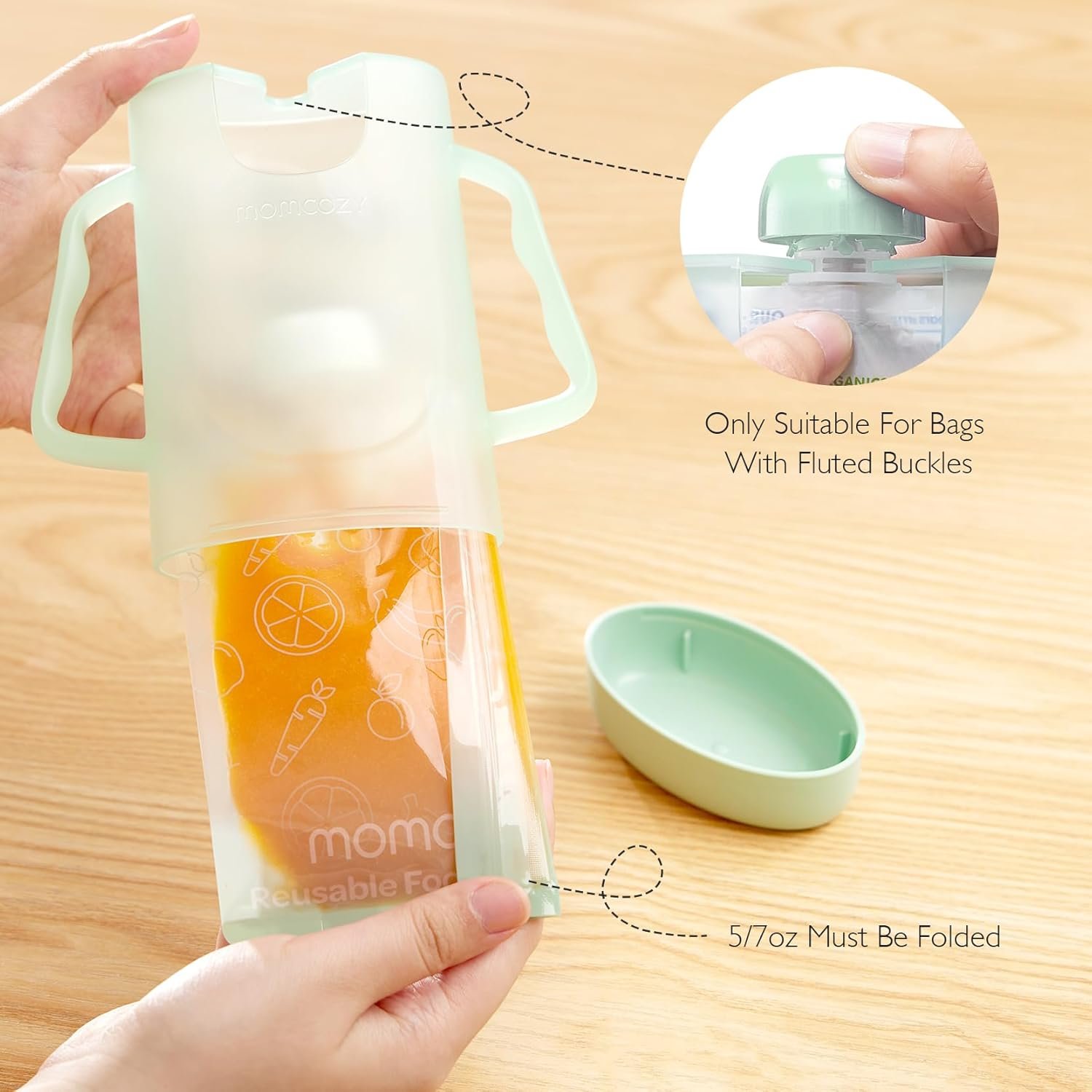 Momcozy Baby Food Maker for Puree Food Storage By 5 Reusable Bags Squeeze product thumbnail 9