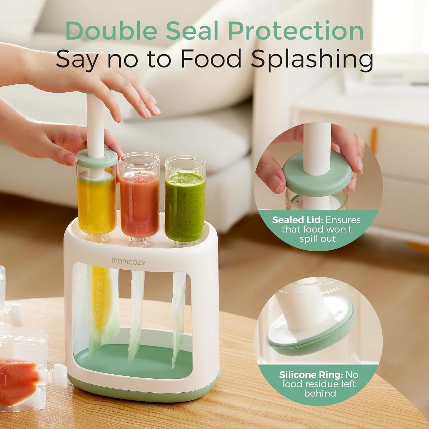 Momcozy Baby Food Maker for Puree Food Storage By 5 Reusable Bags Squeeze product thumbnail 2