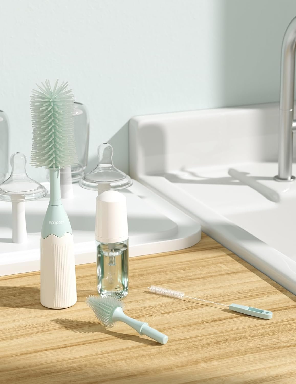 Momcozy Bottle Brush Kit, Innovative Push-Press Design for Better Cleaning product thumbnail 7