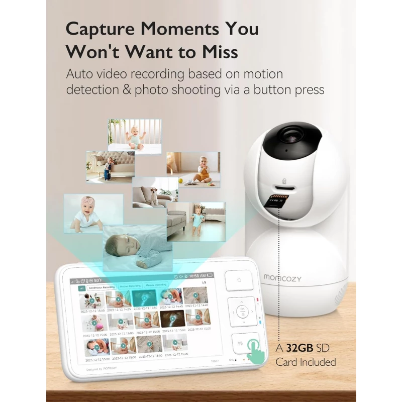 Momcozy Video Baby Monitor, 5.5” 1080P Full HD Baby Monitor with Camera Success product thumbnail 3