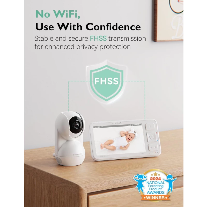 Momcozy Video Baby Monitor, 5.5” 1080P Full HD Baby Monitor with Camera Success product thumbnail 4