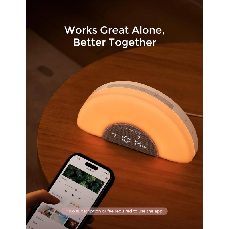 Momcozy DreamSync Tech Smart Baby Sound Machine Rainbow Light & App product thumbnail 5