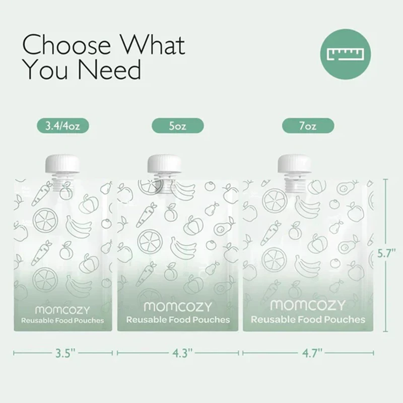 Momcozy Reusable Baby Food Pouches (Pack of 10) product thumbnail 2