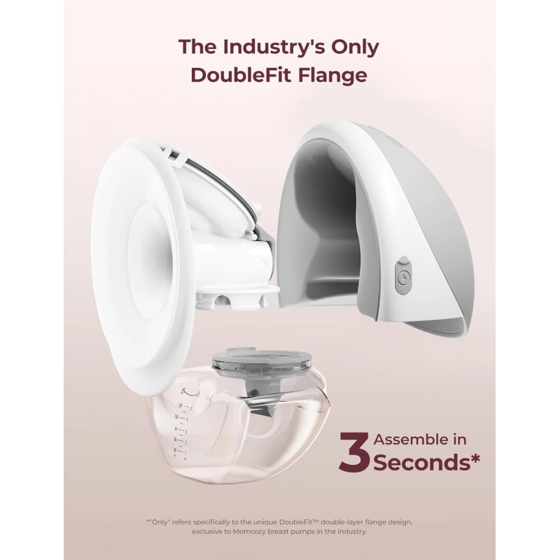 Momcozy M9 Double Wearable Breast Pump, Mobile App Controlled – Grey product thumbnail 5