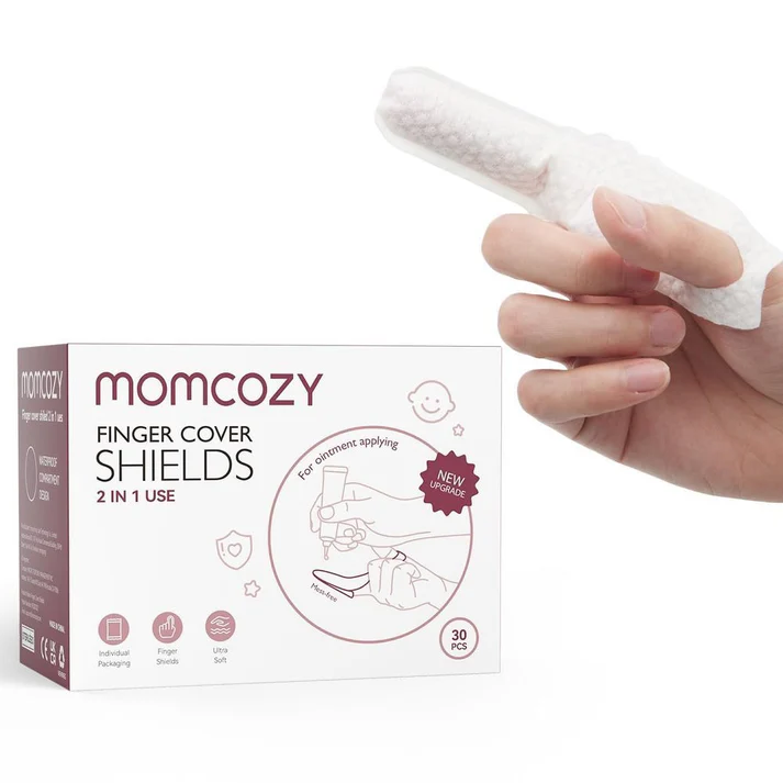 Momcozy 2-in-1 Finger Cover Shields, 30 pcs