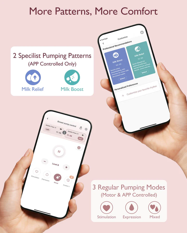 Momcozy M9 Single Wearable Breast Pump, Mobile App Controlled – Grey product thumbnail 3