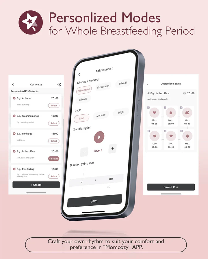 Momcozy M9 Single Wearable Breast Pump, Mobile App Controlled – Grey product thumbnail 4