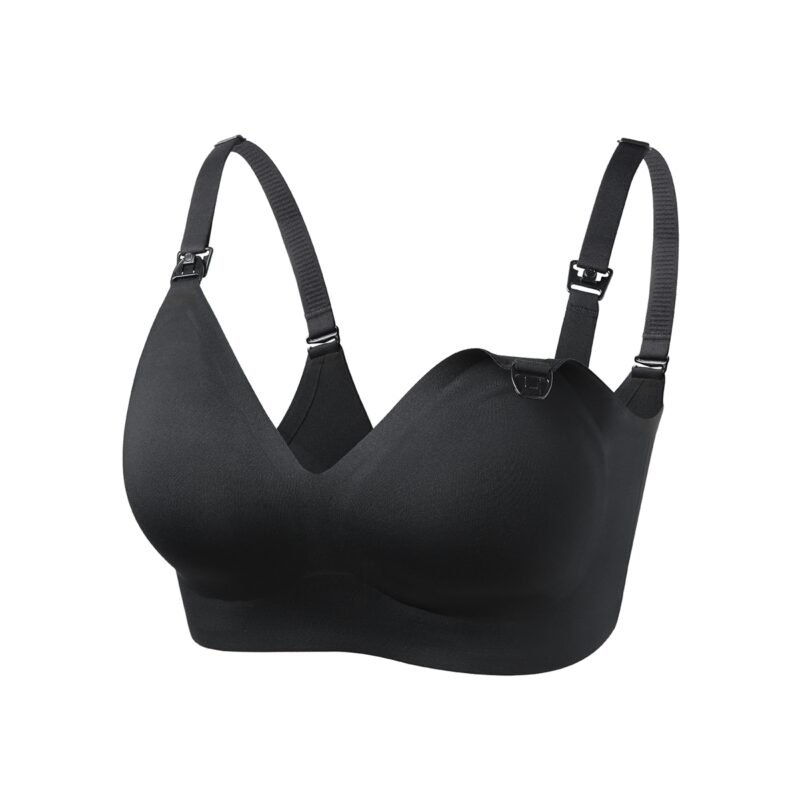 Momcozy Seamless Nursing Bra Black product thumbnail 7
