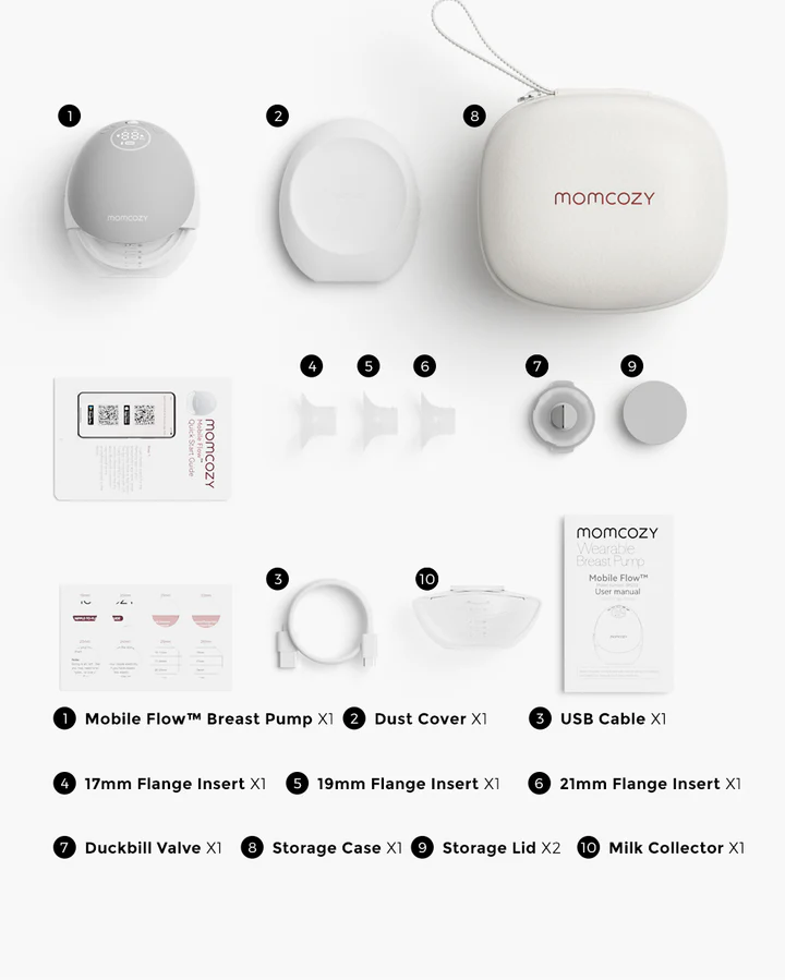 Momcozy M9 Single Wearable Breast Pump, Mobile App Controlled – Grey product thumbnail 7