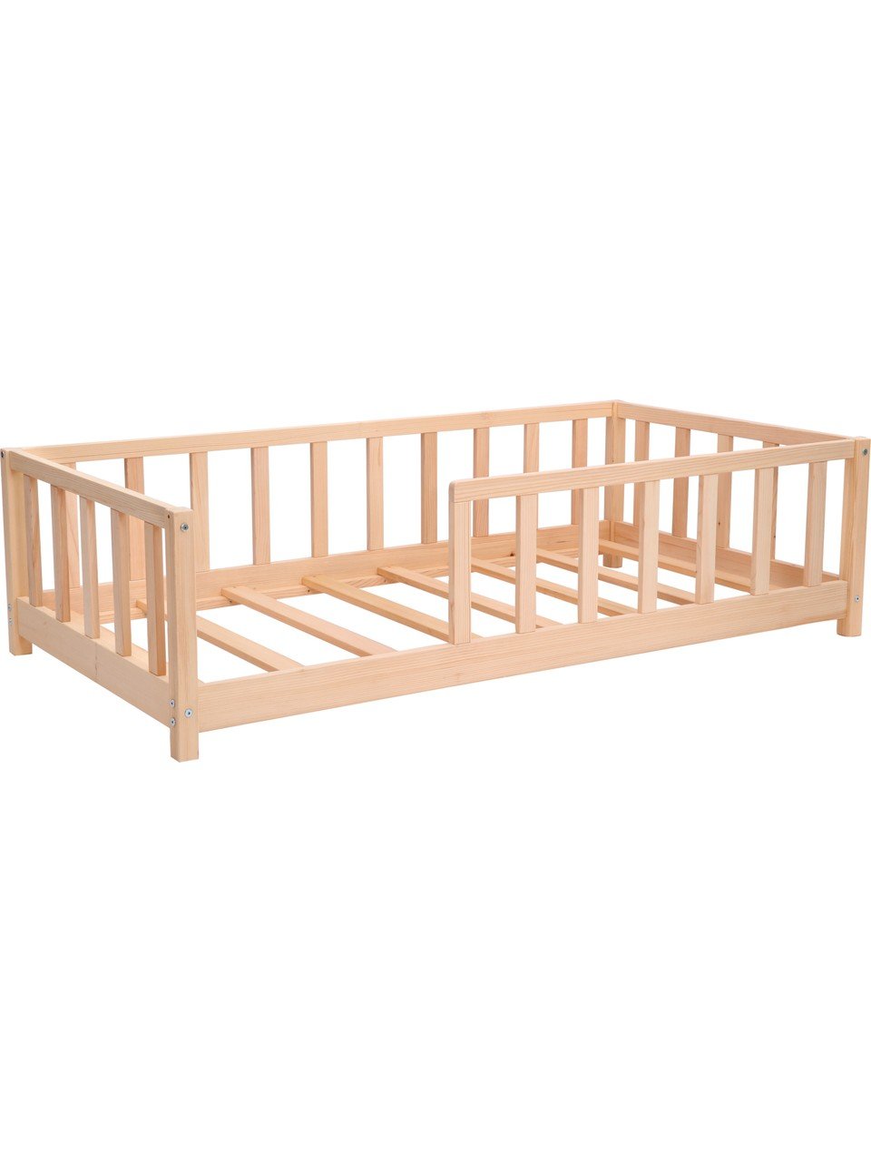 Kukka Natural Wood Floor Bed, 80×160