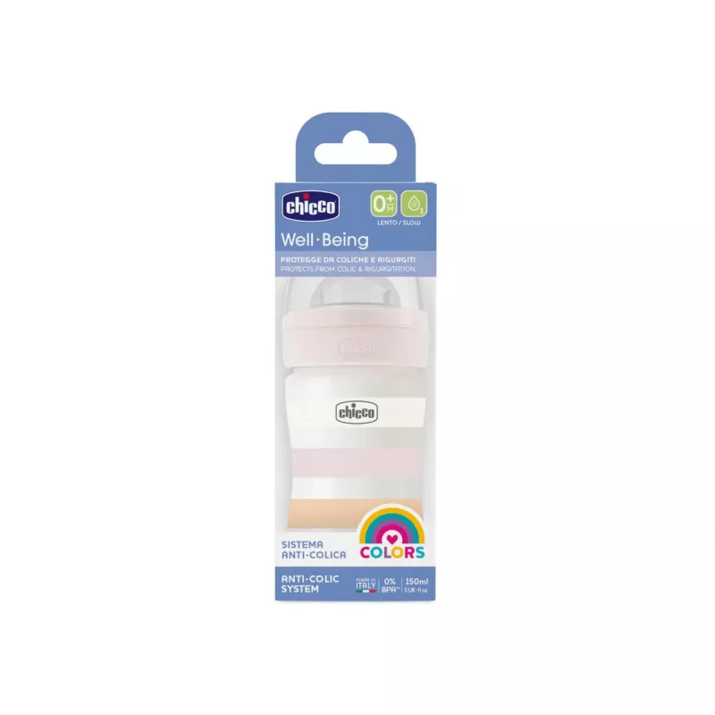 Chicco Well-being Baby Bottle Girl 0 M+ 150 Ml product thumbnail 2