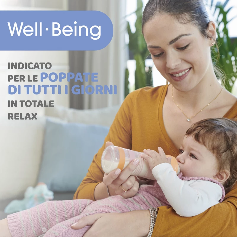 Chicco Well-being Colors Baby Bottle Boy 2 M+ 250 Ml product thumbnail 2